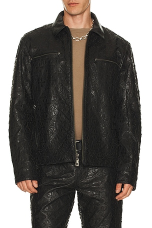 Quilted Cross Leather Jacket Affliction