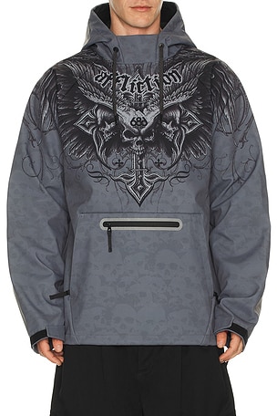 Affliction x 686 Waterproof Hooded Jacket in Grey