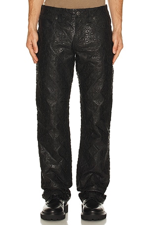 Quilted Cross Leather Pant Affliction