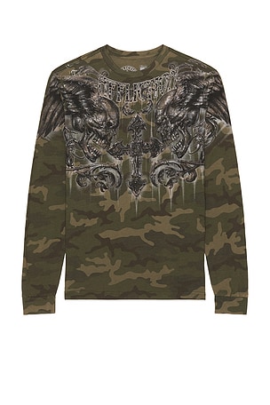 Fragmented Long Sleeve Tee Affliction