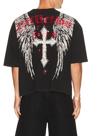 Affliction Imperial Life Short Sleeve Tee in Black. Size M. Also