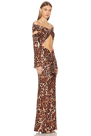 AFRM Chester Maxi Dress in Brown