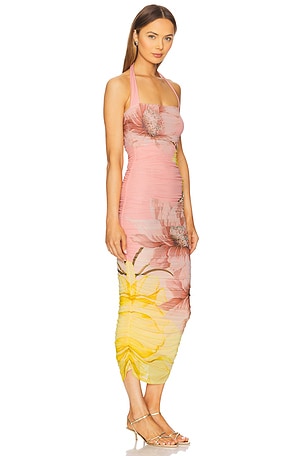 AFRM Indina Halter Dress in Pink