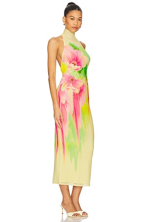 AFRM Olimpia Dress in Yellow,Pink