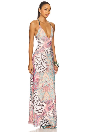 AFRM Romy Dress in Baby Blue,Pink