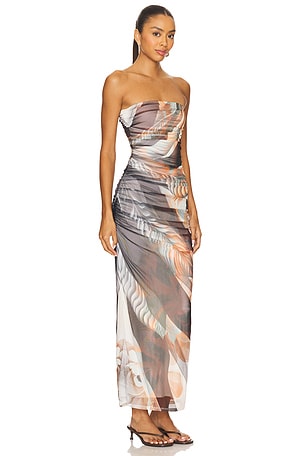 AFRM Marlo Dress in Grey,Rust