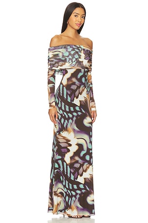 AFRM Thelma Dress in Brown. Size XXS. Also