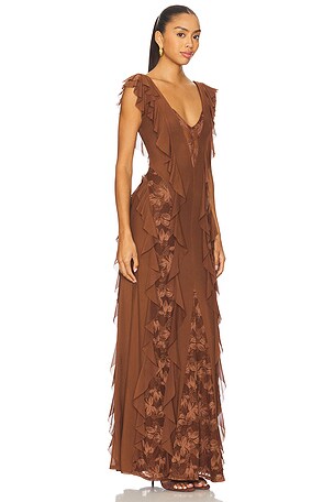 AFRM Trista Dress in Brown