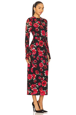 AFRM Ashland Crochet Lace Dress in Black