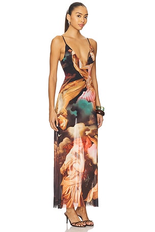 AFRM Rivka Dress in Brown. Size XXS. Also