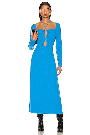 AFRM Jordana Dress in Malibu Blue | REVOLVE