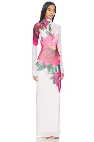 AFRM Billie Long Sleeve Dress in Ivory