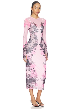 AFRM Ashland Dress in Pink,Black. Size XXS. Also