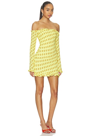 AFRM Peck Dress in Yellow