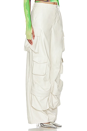 AFRM Parker Faux Leather Pant in Ivory