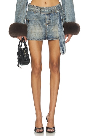 The Chippy Belted Micro Mini Skirt AFRM