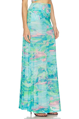 AFRM Amirah Skirt in Teal