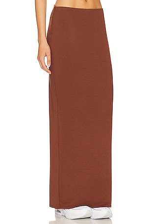 AFRM X Revolve Essential Farah Maxi Skirt in Cognac