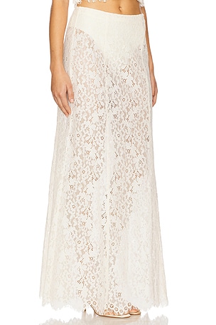 AFRM Oxford Skirt in Cream