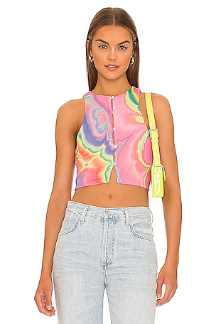 Calabra Mesh Crop Top AFRM