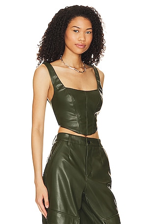 AFRM Remmie Bustier Top in Olive