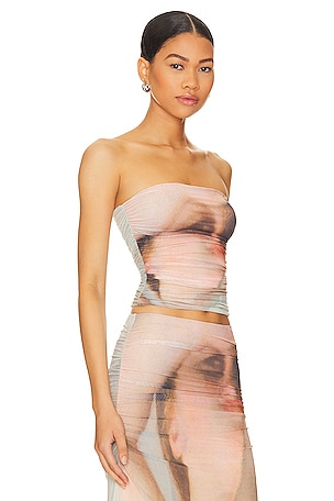AFRM Pasquina Strapless Top in Blush