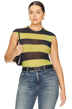 AFRM Nina Top in Green,Navy