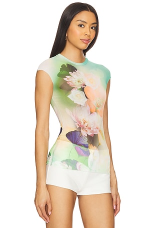 AFRM Nina Top in Green,Blush