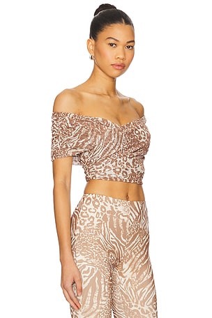 AFRM Fabiola Top in Brown