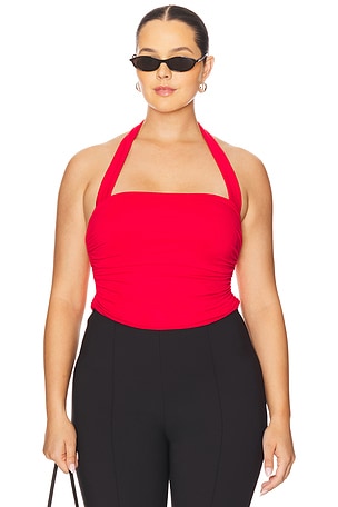 AFRM Aranya Halter Top in Red