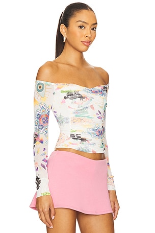AFRM Odilla Off The Shoulder Top in White