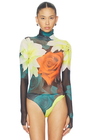 AFRM Milo Bodysuit in Black