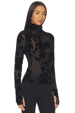 Zadie Flocked Mesh Top AFRM