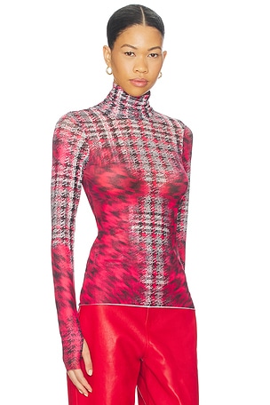 AFRM Zadie Long Sleeve Top in Red