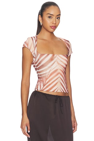 AFRM Winona Top in Brown