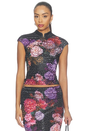 Adjoa Burnout Velvet Top AFRM