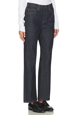 AG Jeans Brinley Straight Jeans in Navy Blue