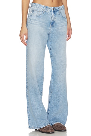 AG Jeans Adria Low Rise Wide Leg Jeans in Blue