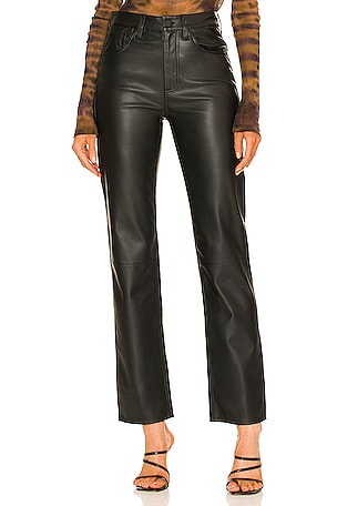 Alexxis Faux Leather Straight AG Jeans