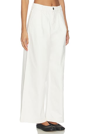ALIGNE Lainey Wide Leg Denim Jean in Cream
