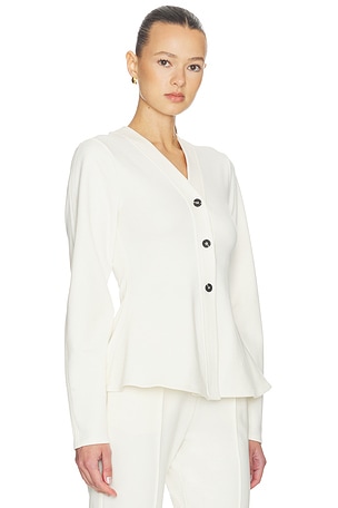 ALIGNE Azalea Jersey Cardigan in White
