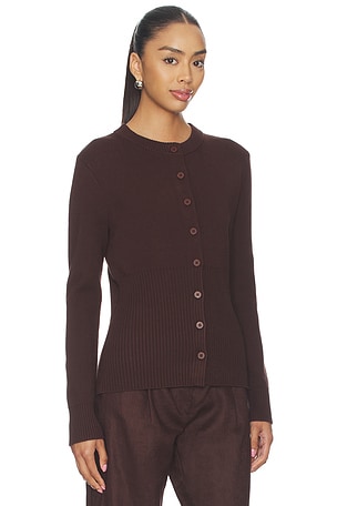 ALIGNE Ruby Knitted Cardigan in Chocolate