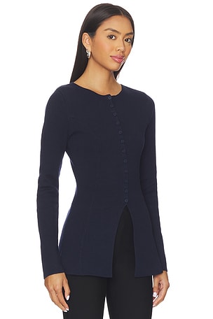 ALIGNE Daphne Waisted Knit Cardigan en Marine