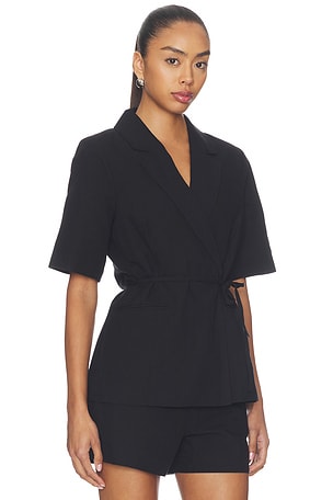 Aligne blazer de mezcla de leno carrie en color negro