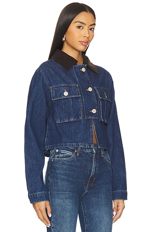 ALIGNE Ethan Denim Jacket in Blue. Size 6. Also