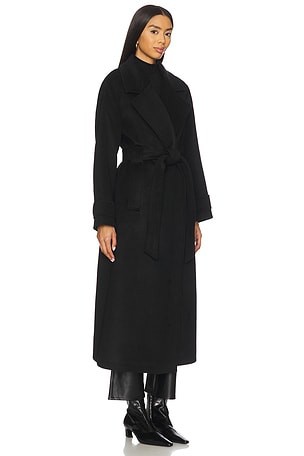 ALIGNE George Wrap Coat in Black