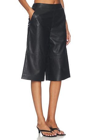 ALIGNE Kayleigh Leather Culotte en Noir