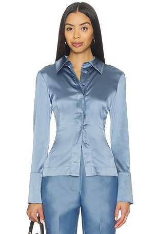 Janis Satin Shirt in Heather ALIGNE