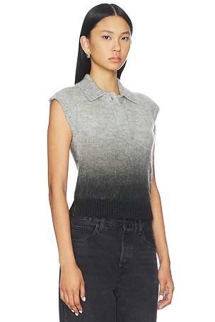 ALIGNE Lexi Knitted Polo Top en Gris