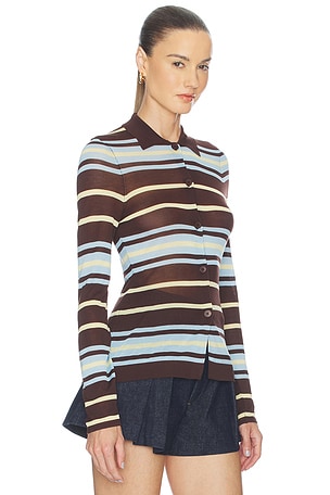 ALIGNE Sue-ellen Sheet Knitted Shirt in Brown